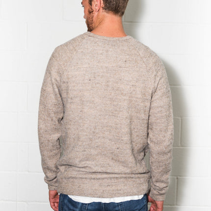 Men's Soft Knit Melange Kangaroo Pocket Pullover Sweater
