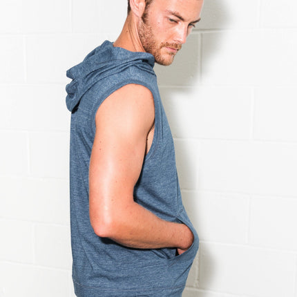 Men's Sleeveless Tri-Blend Hoodie
