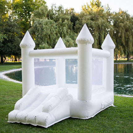 Mini Ava - White Bounce House with Cone Tops