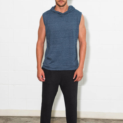 Men's Sleeveless Tri-Blend Hoodie