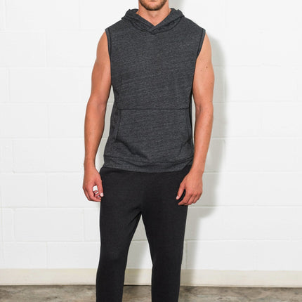 Men's Sleeveless Tri-Blend Hoodie