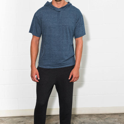 Men's Jersey Tee Kangaroo Pocket Hoodie