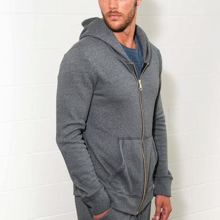 Men's French Terry Zip Front Hoodie