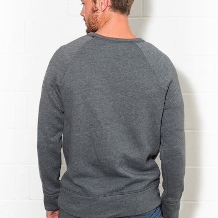 Men's French Terry Kangaroo Pocket Crew Neck Sweatshirt