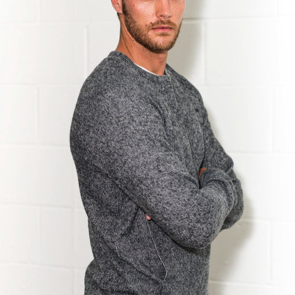 Men's Soft Knit Melange Kangaroo Pocket Pullover Sweater
