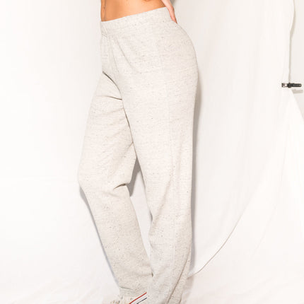 WOMEN'S NOVELTY TEXTURE LOUNGE PANT - CREAM THERMAL