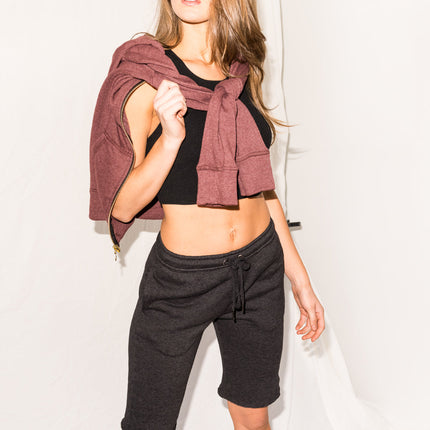 WOMEN'S FRENCH TERRY SHORT - BLACK