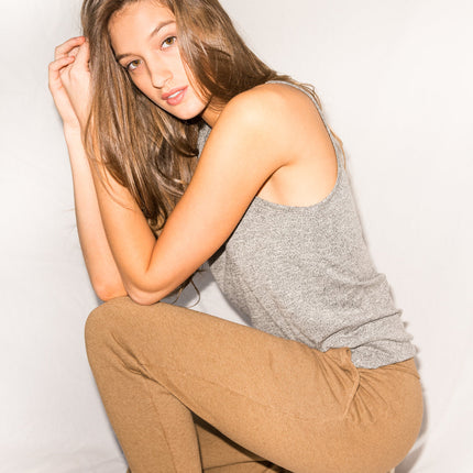 WOMEN'S NOVELTY TEXTURE TANK - MELANGE