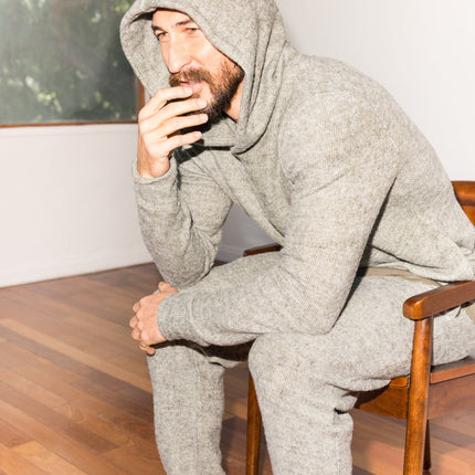 Men's Melange Knit Cinched Bottom Pant