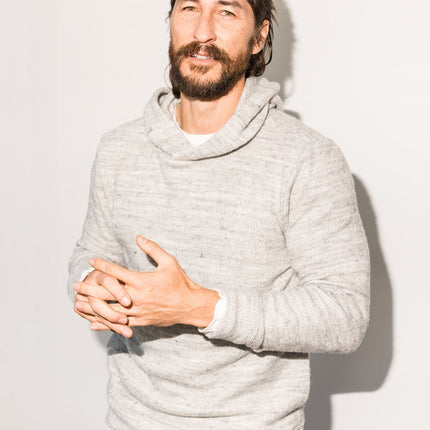 Men's Soft Knit Melange Pullover Hoodie