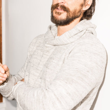 Men's Soft Knit Melange Pullover Hoodie