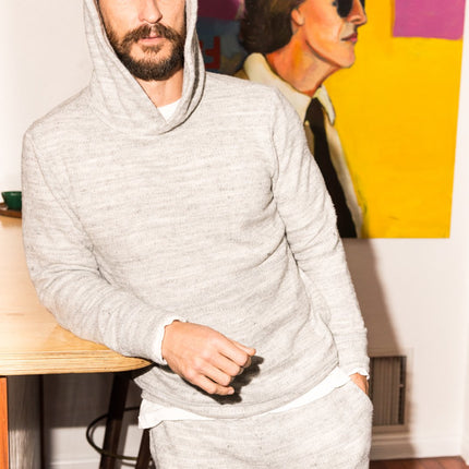 Men's Soft Knit Melange Pullover Hoodie