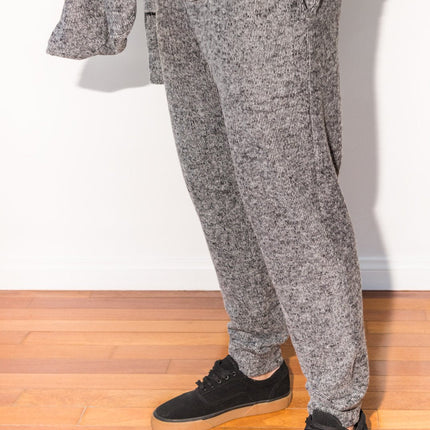 Men's Melange Knit Cinched Bottom Pant