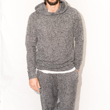 Men's Soft Knit Melange Pullover Hoodie