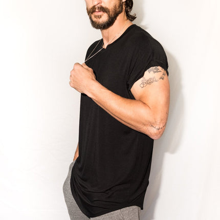 Men's Modal Curved Bottom Crew Tee