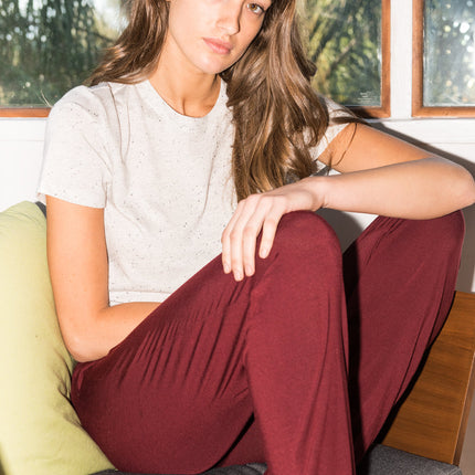 Women's Jersey Crew Neck Curved Pocket Tee - Multi-Dot