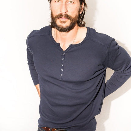 Men's Long Sleeve Henley