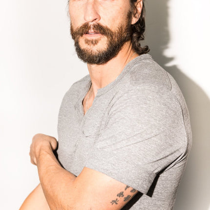 Men's Jersey Raw Neck Curved Pocket Tee