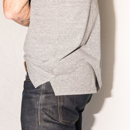 Men's Jersey Raw Neck Curved Pocket Tee