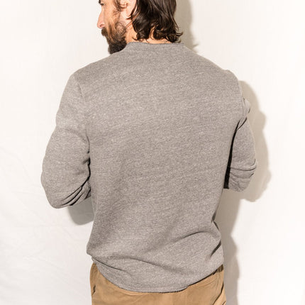 Men's French Terry Raw Neck Pocket Sweater