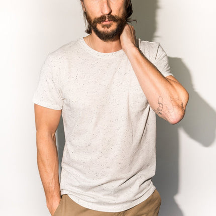 Men's Jersey Crew Neck Curved Pocket Tee