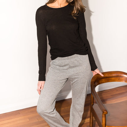 WOMEN'S NOVELTY TEXTURE LOUNGE PANT - HEATHER SLUB