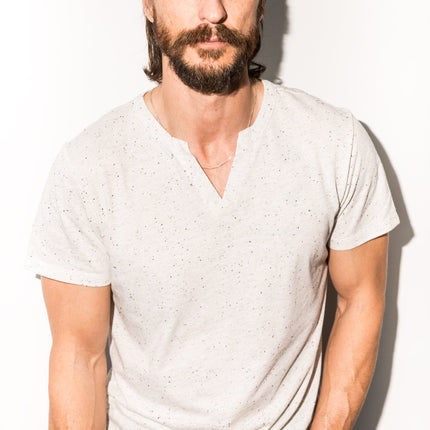 Men's Jersey Cross V-Neck Tee - Multi-Dot