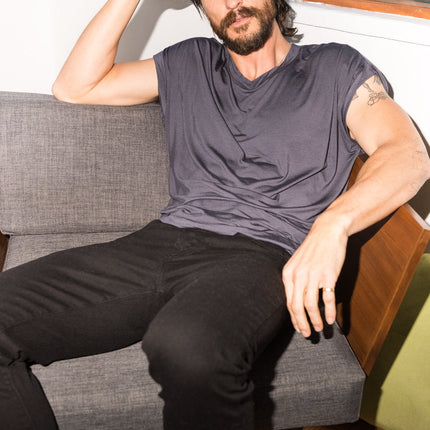 Men's Modal Curved Bottom Crew Tee
