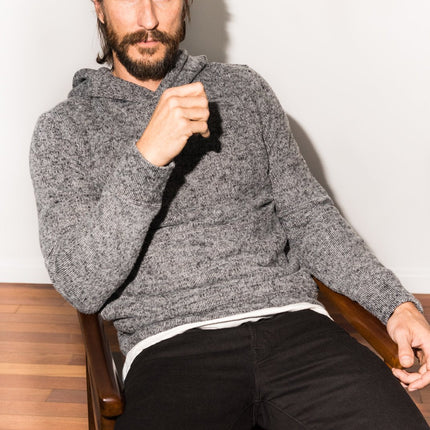 Men's Soft Knit Melange Pullover Hoodie