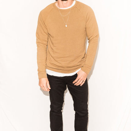 Men's French Terry Slim Fit Crew Neck Sweatshirt