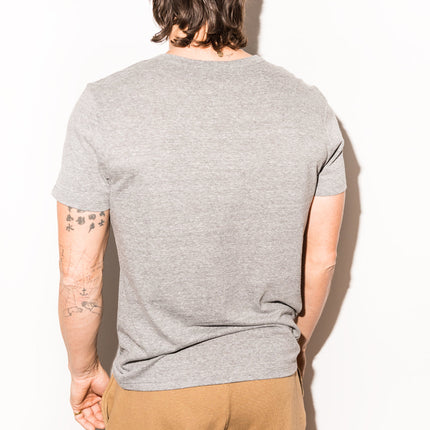 Men's Jersey Cross V-Neck Tee - Light Heather Grey