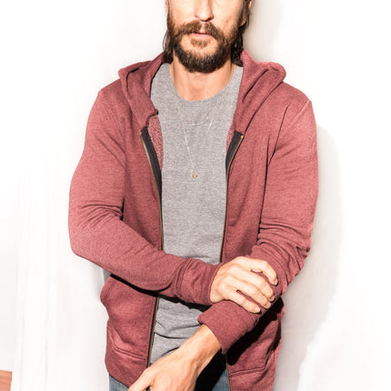 Men's French Terry Zip Front Hoodie
