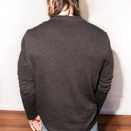 Men's French Terry Raw Neck Pocket Sweater