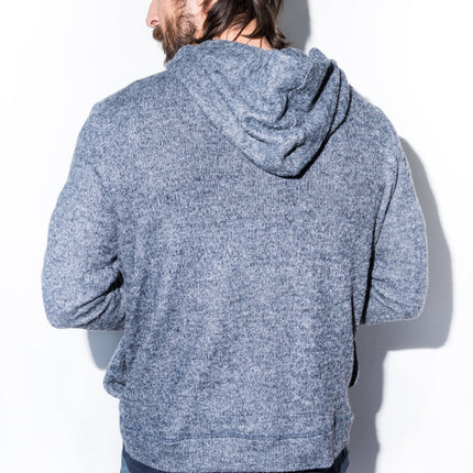 Men's Soft Knit Melange Pullover Hoodie