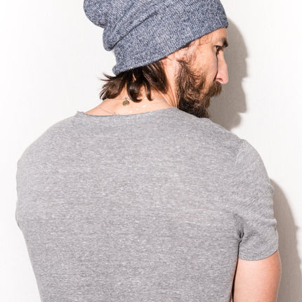 Melange Knit Beanie Cap - Long