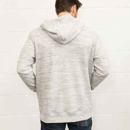 Men's Soft Knit Melange Zip Front Hoodie