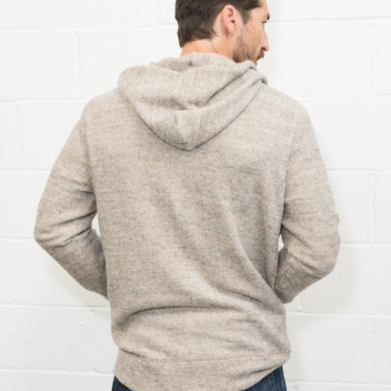 Men's Soft Knit Melange Zip Front Hoodie
