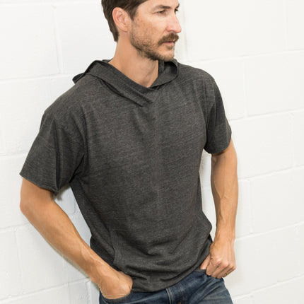Men's Jersey Tee Kangaroo Pocket Hoodie