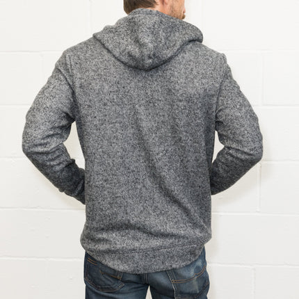 Men's Soft Knit Melange Zip Front Hoodie