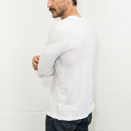 Men's Linen Blend Wide Cuff Long Sleeve Tee