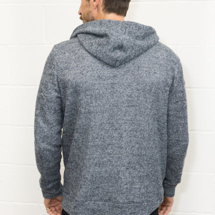 Men's Soft Knit Melange Zip Front Hoodie