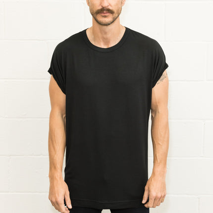 Men's Modal Hi-Lo Crew Neck Tee