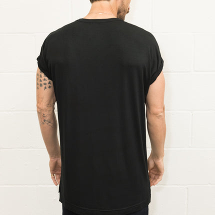 Men's Modal Hi-Lo Crew Neck Tee