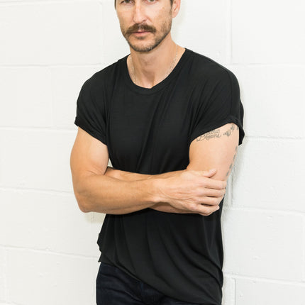 Men's Modal Hi-Lo Crew Neck Tee