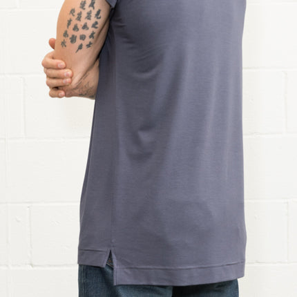 Men's Modal Hi-Lo Crew Neck Tee