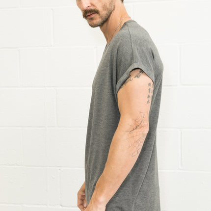 Men's Modal Hi-Lo Crew Neck Tee