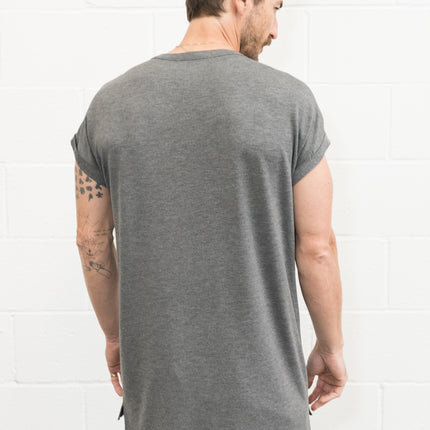 Men's Modal Hi-Lo Crew Neck Tee