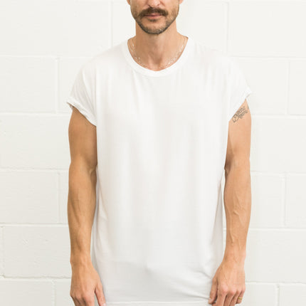Men's Modal Hi-Lo Crew Neck Tee