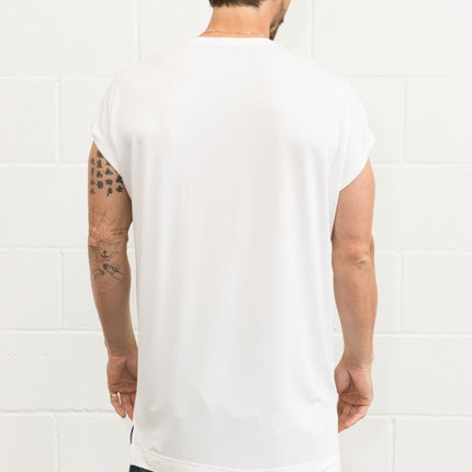 Men's Modal Hi-Lo Crew Neck Tee