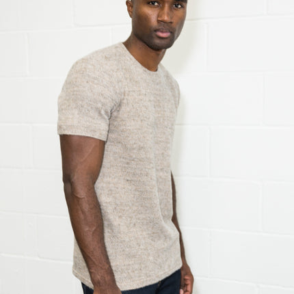 Men's Soft Knit Melange Short Sleeve Crew Tee